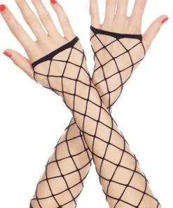 Budget 👍 MUSIC LEGS Halloween Spandex Industrial Net Fingerless | ARM WARMERS ❤️