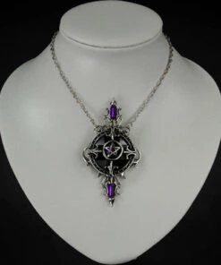 Best Pirce ⌛ RESTYLE Pentacles & Pentagrams Mystic Mirror | NECKLACE 💯 -Halloween Item Store necklace mystic mirror 4 700x700