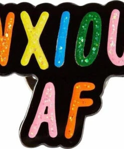 Wholesale ⭐ PUNKY PINS Mens Accessories Anxious AF | ENAMEL PIN 🌟