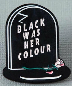 Hot Sale ❤️ PUNKY PINS ⭐ Halloween Black Was Her Colour Epitaph | ENAMEL PIN 😉 -Halloween Item Store punky pins black was her colour epitaph enamel pin 2 Copy 8bd6f8e1 aafb 4a69 9f5c 9cc8bd2e185e 700x700