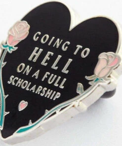 Best Sale 👍 PUNKY PINS Valentines Going To Hell On A Full Scholarship | ENAMEL PIN ✔️ -Halloween Item Store punky pins going to hell on a full scholarship enamel pin 2 b352ac43 85f4 46ed b9b8 0280a6bda24d 700x700