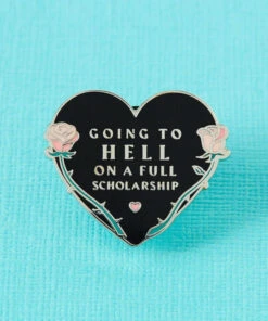 Best Sale 👍 PUNKY PINS Valentines Going To Hell On A Full Scholarship | ENAMEL PIN ✔️ -Halloween Item Store punky pins going to hell on a full scholarship enamel pin 3 461f76d3 4cd8 4f49 bf9e a10fea9da968 700x700
