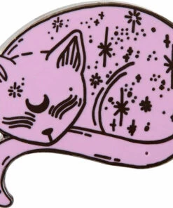 Best Pirce 😍 PUNKY PINS Cats Mystical Cat [Pink] | ENAMEL PIN [LIMITED EDITION] ✨