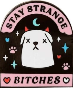 Coupon ✔️ PUNKY PINS Halloween Stay Strange Bitches | ENAMEL PIN 🔥