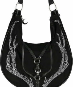 Best reviews of ✔️ RESTYLE All Antlers [Black] | HOBO BAG ✔️ -Halloween Item Store restyle antlers black hobo bag 2 89416e55 34e0 4a0b 9c3d f7118b816a91 700x700