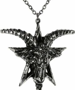 Promo 💯 RESTYLE Mens Accessories Baphomet [Silver] | NECKLACE 🔥 -Halloween Item Store restyle batphomet silver necklace 2 ea7ef6c8 636d 4a64 b160 337dd115a532 700x700