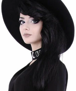 Best Pirce 🥰 RESTYLE Grunge Witch Brimmed | HAT 🧨 -Halloween Item Store restyle black gothic hat 4 700x700