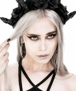Brand new 🛒 RESTYLE Cosplay Dark Elf [Rose Crown] | HEADBAND 😍 -Halloween Item Store restyle dark elf rose crown headband 7 1f846379 c6fa 4a20 a0ed 87e38693f59c 700x700