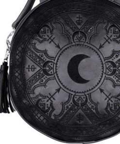 Flash Sale ✔️ RESTYLE The Moon Henna [Black] | ROUND BAG ⌛ -Halloween Item Store restyle henna black round bag 2 700x700