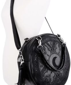 Flash Sale ✔️ RESTYLE The Moon Henna [Black] | ROUND BAG ⌛ -Halloween Item Store restyle henna black round bag 6 700x700