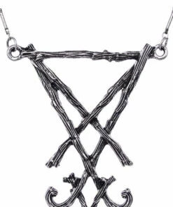 Coupon 🔥 RESTYLE 🛒 Halloween Lucifer Sigil [Silver] | NECKLACE ⌛