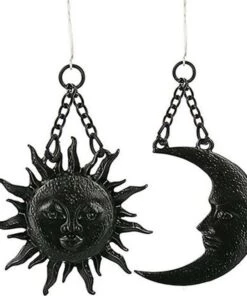Promo ✨ RESTYLE The Moon Moon & Sun [Black] | EARRINGS ⭐