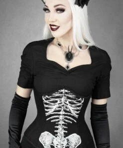 Flash Sale 😉 RESTYLE Fetish Skeleton | UNDERBUST CORSET ❤️