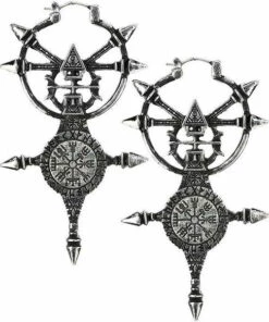 Budget ⭐ RESTYLE All Vegvisir [Silver] | EARRINGS 👏