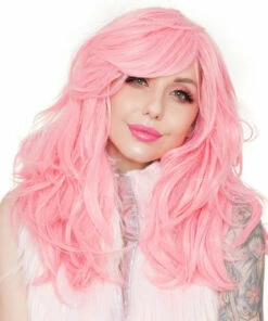 Cheap 👍 ROCKSTAR WIGS Cosplay Hologram Bubble Gum Pink | WIG 👍 -Halloween Item Store rockstar wigs hologram bubble gum pink wig 3 71d653b1 9c30 479f a789 16995f0b6254 700x700