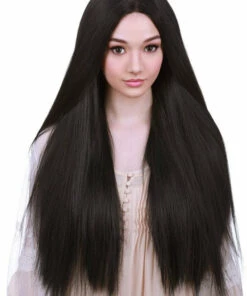 Cheap ⌛ ROCKSTAR WIGS Cosplay Lace Front Yaki Straight [Black] | WIG [32 INCH] ❤️