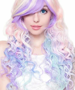 Flash Sale ⭐ ROCKSTAR WIGS Cosplay Rainbow Rock Hair Prism 2 [Pastel] | WIG ⌛