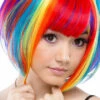 Wholesale ✨ ROCKSTAR WIGS Cosplay Rainbow Rock [Rainbow Bob] | WIG 😀 -Halloween Item Store rockstar wigs rainbow rock rainbow bob wig 1 700x700