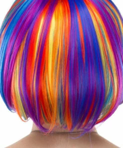 Wholesale ✨ ROCKSTAR WIGS Cosplay Rainbow Rock [Rainbow Bob] | WIG 😀 -Halloween Item Store rockstar wigs rainbow rock rainbow bob wig 2 700x700