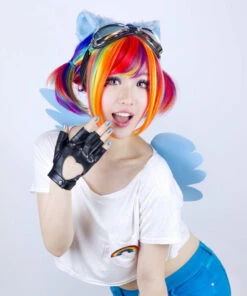 Wholesale ✨ ROCKSTAR WIGS Cosplay Rainbow Rock [Rainbow Bob] | WIG 😀 -Halloween Item Store rockstar wigs rainbow rock rainbow bob wig 4 b74e5914 c906 4130 bee5 ac2fa3c836df 700x700