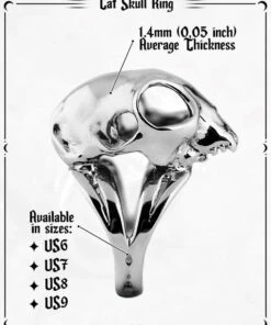 New 🔥 ROGUE AND WOLF Skulls Cat Skull [Mirror Steel] | RING ✔️ -Halloween Item Store rogue and wolf cat skull mirror steel ring 12 4cd83791 320b 48be 9bae 76c3c4614bd2 700x700