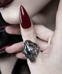 New 🔥 ROGUE AND WOLF Skulls Cat Skull [Mirror Steel] | RING ✔️