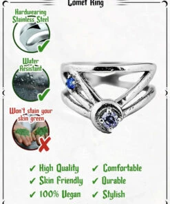 Promo ✔️ ROGUE AND WOLF All Comet [Mirror Steel] | RING 🥰 -Halloween Item Store rogue and wolf comet mirror steel ring 13 037dd60f eff9 41a4 aed6 34040474b904 700x700
