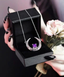 Budget ✨ ROGUE AND WOLF The Moon Eclipse [Sterling Silver] | NECKLACE 🎁 -Halloween Item Store rogue and wolf eclipse sterling silver necklace 5 700x700