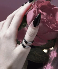 Top 10 🌟 ROGUE AND WOLF Mens Accessories Hunt [Black Sterling Silver] | RING ⌛ -Halloween Item Store rogue and wolf hunt black sterling silver ring 8 700x700