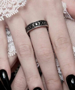 Cheapest ✔️ ROGUE AND WOLF The Moon Moon Child [Blackened Steel] | RING 🧨 -Halloween Item Store rogue and wolf moon child blackened steel ring 9 ed2d98f1 fc1b 4f4f a771 375ea4467ef3 700x700