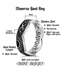 New ✔️ ROGUE AND WOLF The Moon Moonrise [Blackened Steel] | RING 😀 -Halloween Item Store rogue and wolf moonrise blackened steel ring 10 d70d12c0 0e04 449e a74b a12da09e416f 700x700