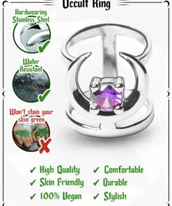 Budget ✨ ROGUE AND WOLF All Occult [Mirror Steel] | RING 🔔 -Halloween Item Store rogue and wolf occult mirror steel ring 9 02ee5830 dd74 4b21 ba3e 4c9f854a8615 700x700