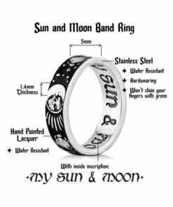 Buy 🎉 ROGUE AND WOLF The Moon Sun And Moon [Blackened Steel] | RING 🎉 -Halloween Item Store rogue and wolf sun and moon blackened steel ring 8 fcca242b caad 4d7a 9372 f2e672006c5e 700x700