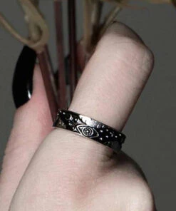 Wholesale ⭐ ROGUE AND WOLF All Third Eye [Blackened Steel] | RING 🌟