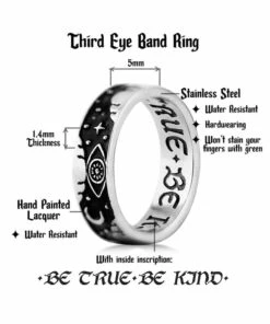 Wholesale ⭐ ROGUE AND WOLF All Third Eye [Blackened Steel] | RING 🌟 -Halloween Item Store rogue and wolf third eye blackened steel ring 8 766dd0da 4b78 428b ac10 944ffadbe78f 700x700