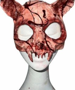 Outlet ✨ SARAH MUDLE Cats Cat Skull [Blood Splatter] | MASK* ✨