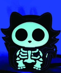 Best deal ❤️ SLEEPYVILLE CRITTERS Cats Glow In The Dark Sugar Skull Cat | CROSSBODY BAG 🔥
