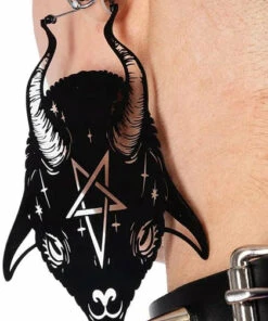 Cheapest ❤️ TOO FAST APPAREL Pentacles & Pentagrams Baby Goat Devil | EARRINGS ⭐