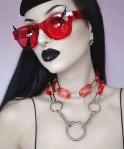 Promo 🛒 VULGATI Mens Accessories The Beast [Blood Red] | DEATH GOGGLES ⭐ -Halloween Item Store vulgati the beast death blood red sunglasses 4 5ee7bb5d 3b1f 4111 8033 3b5deaced7e9 700x700